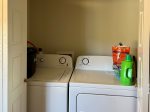 Washer/Dryer Closet in Bunk Bedroom